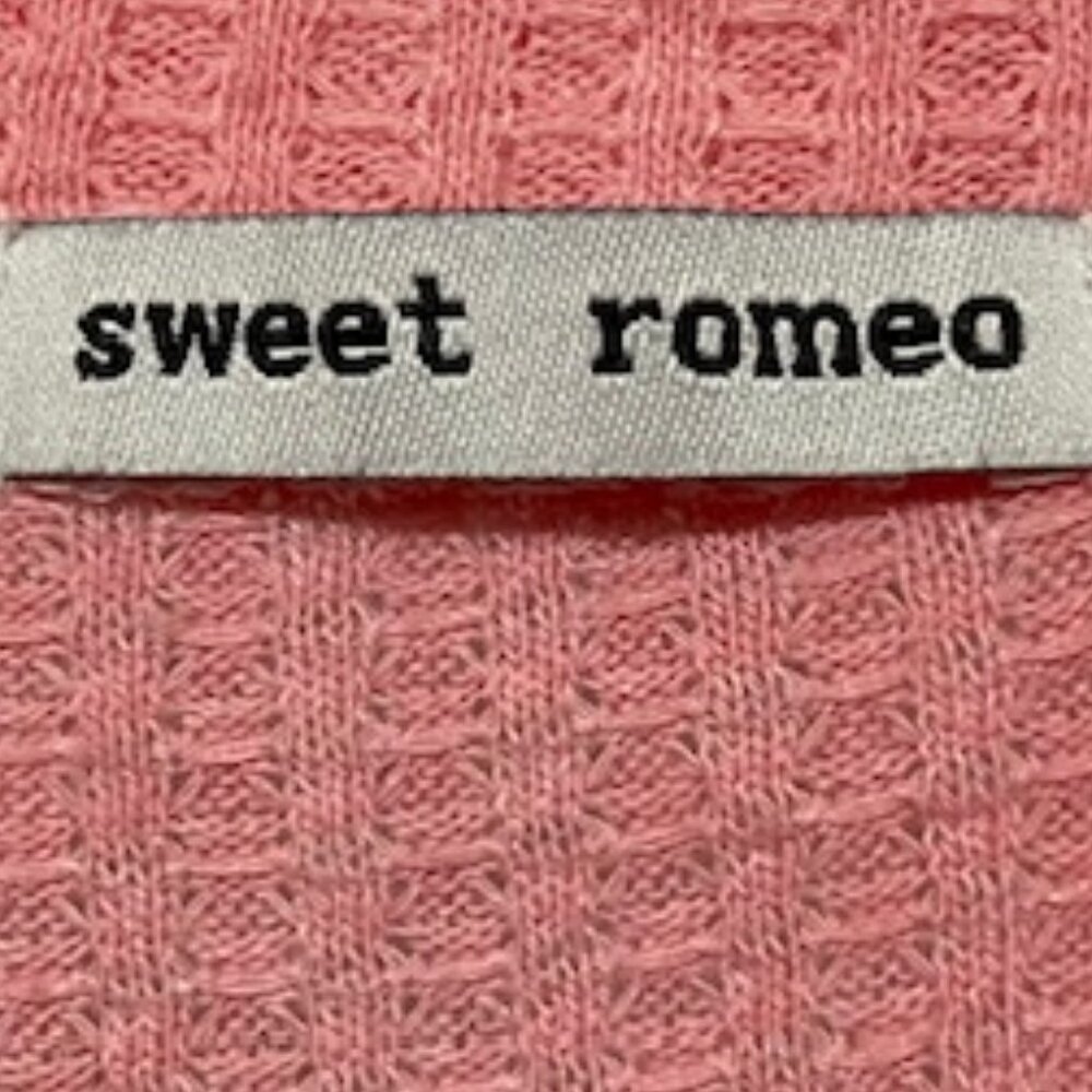 Sweet  Romeo XL Dusty Pink Tie Dye Waffle Knit Long Sleeve Top NWOT - Picture 4 of 6